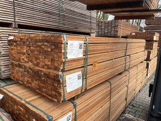 Ca. 552x Angelim Pedra Latten Geschaafd, 21x40mm, lengte 299/305cm, 25